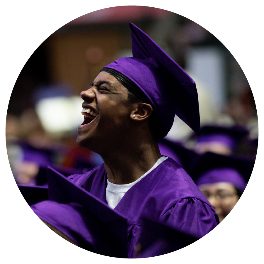 Student celebrating graduation 